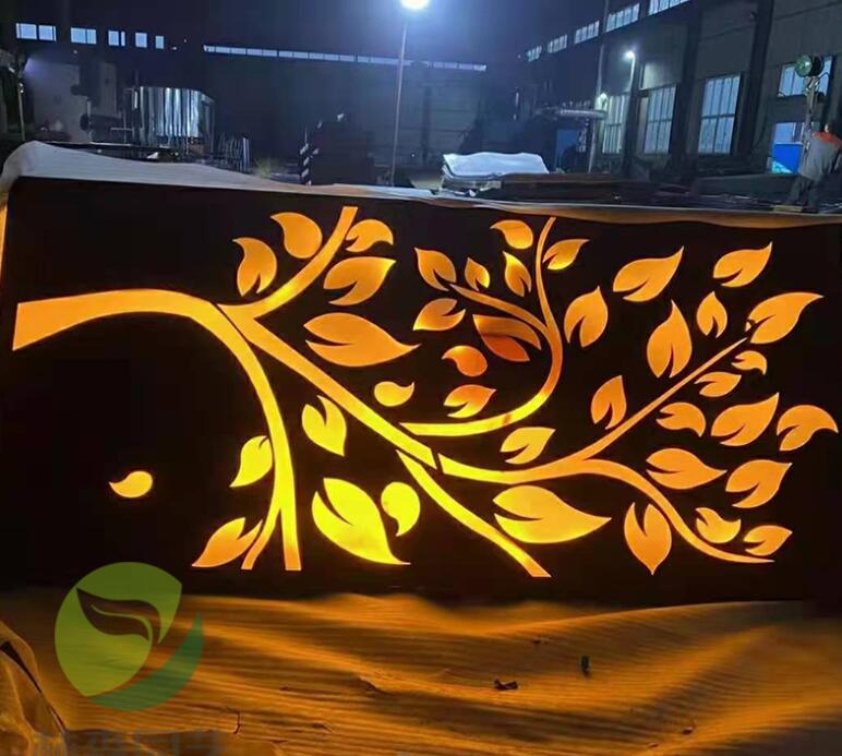 陆河耐候钢板灯箱